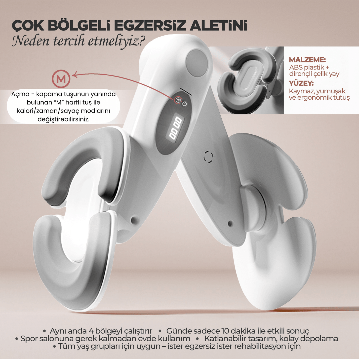 İç Bacak Egzersiz Aleti  Kas Aleti Kalça ve Kol Sıkılaştırıcı